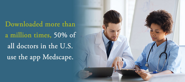 Downloaded more than a million times, 50 percent of all doctors in the U.S. use the app.