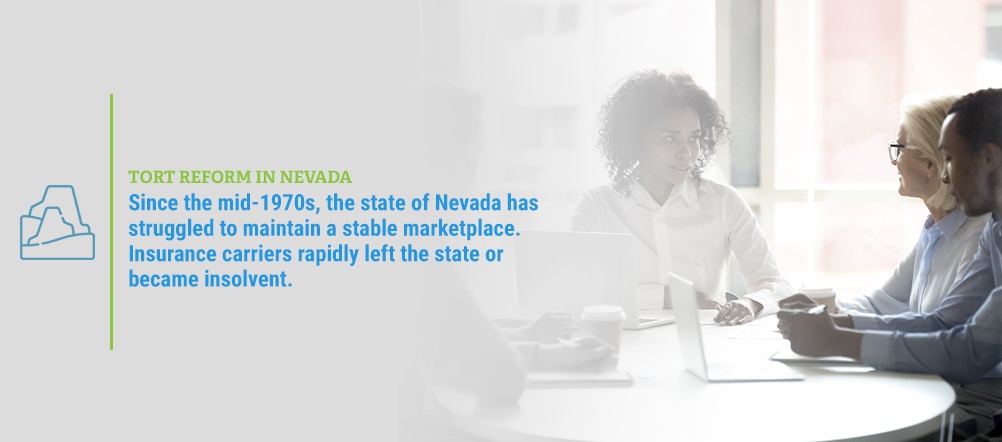 since the mid 1970s, the state of nevada has struggled to maintain a stable marketplace. Insurance carriers rapidly left the state or became insolvent